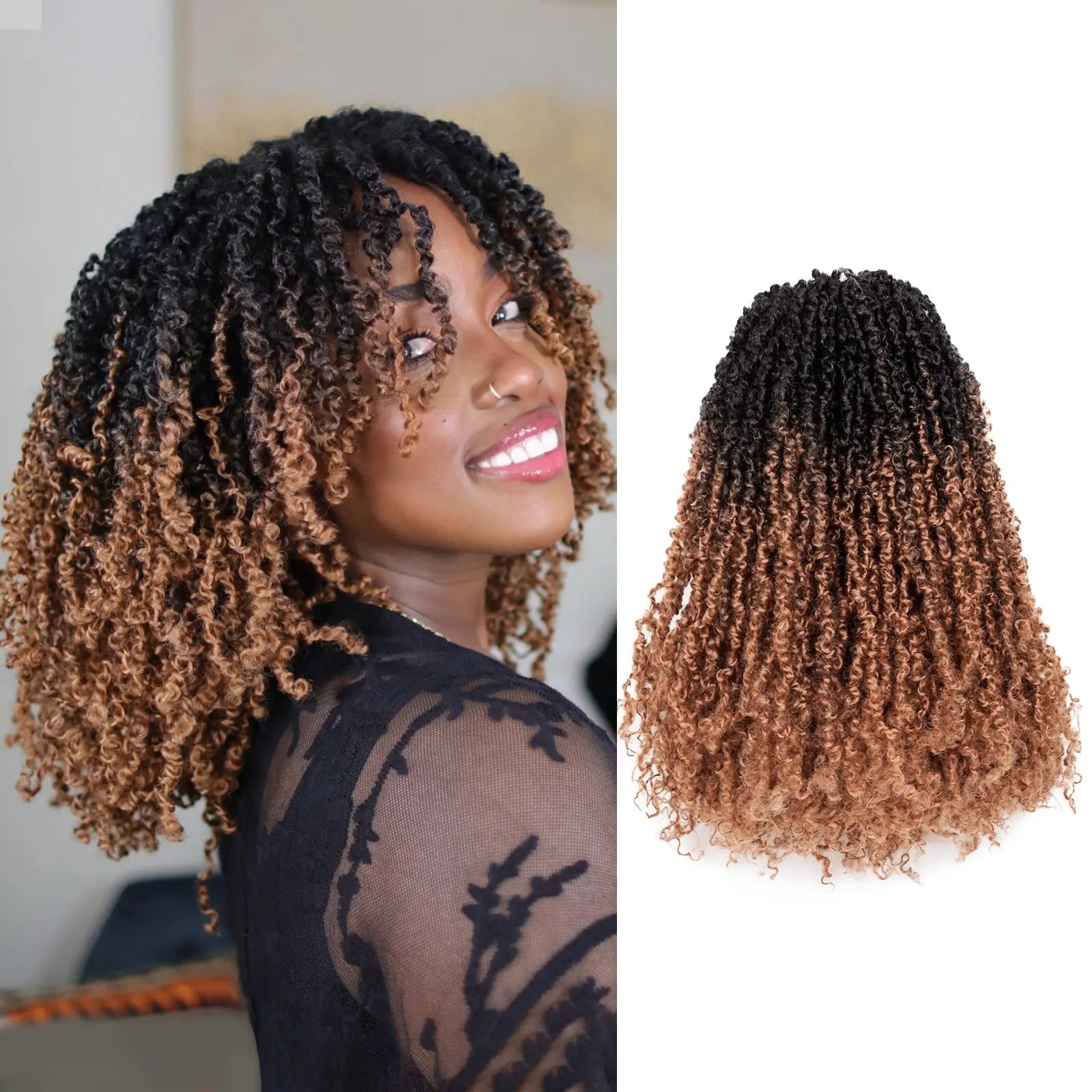 1 Pack YT | Toyotress® Yanky Twist Pre Looped Mini Passion Twist Short Passion Twist Crochet Braids Synthetic Hair Extensions Toyotress